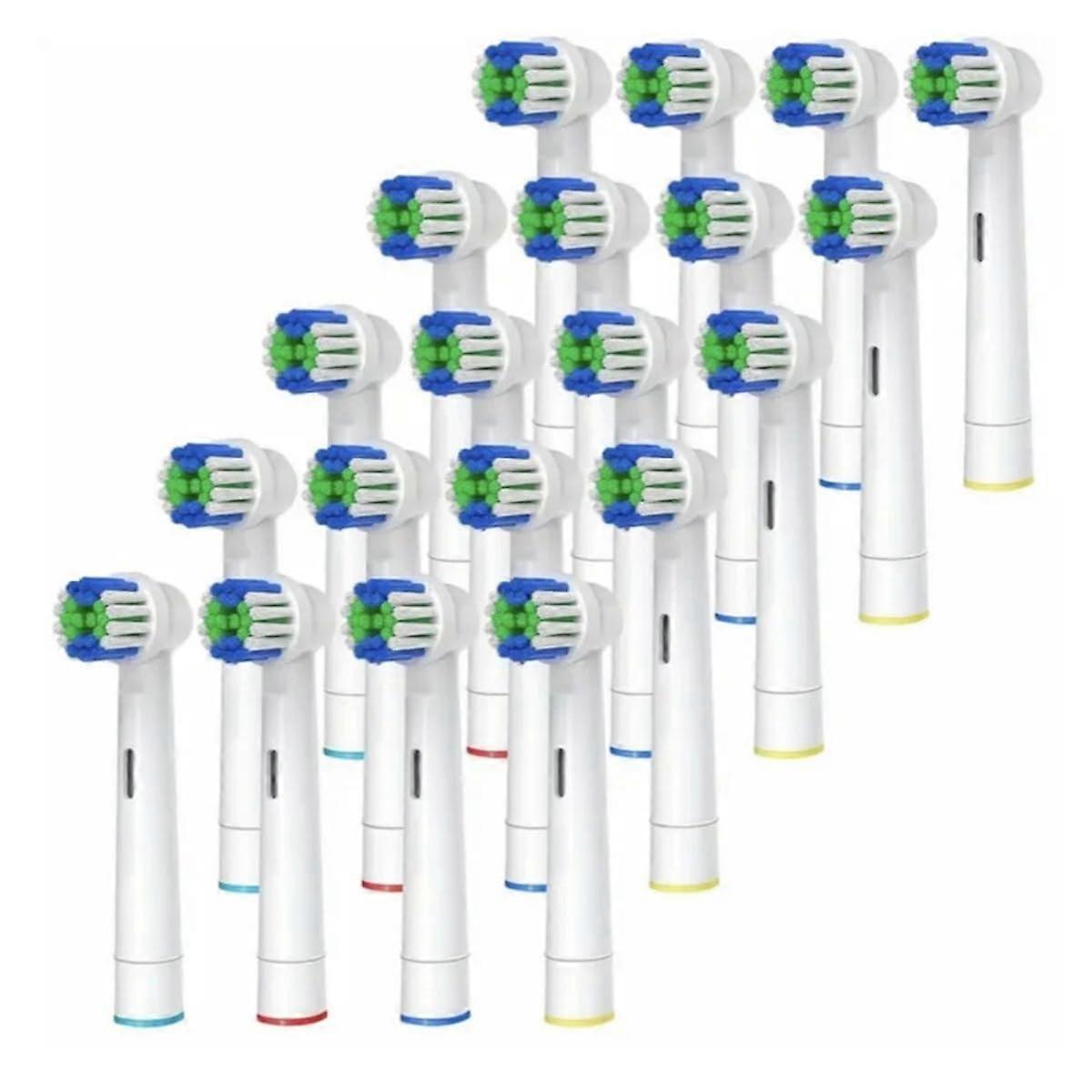 Replacement Toothbrush Heads for OralB, Soft Bristles, Wide Model Compatibility, 20 Pack