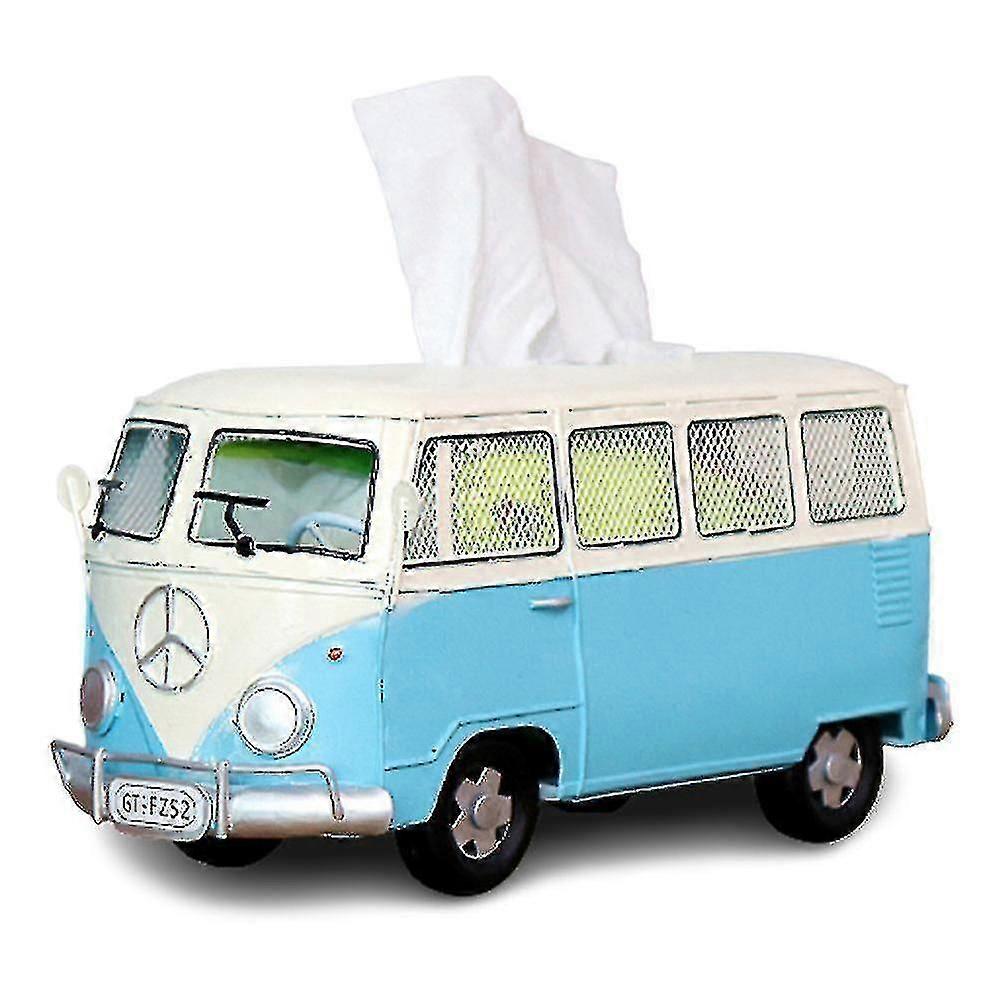 Retro Car Tissue Holder Wrought Iron Creative Bus Tissue Box
