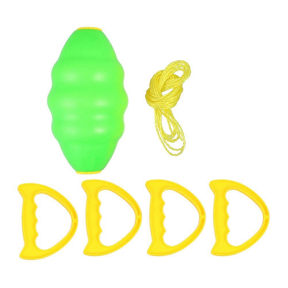 Kids Plaything Hand Pulling Balls 1Set Double Balls Green ABS Toy