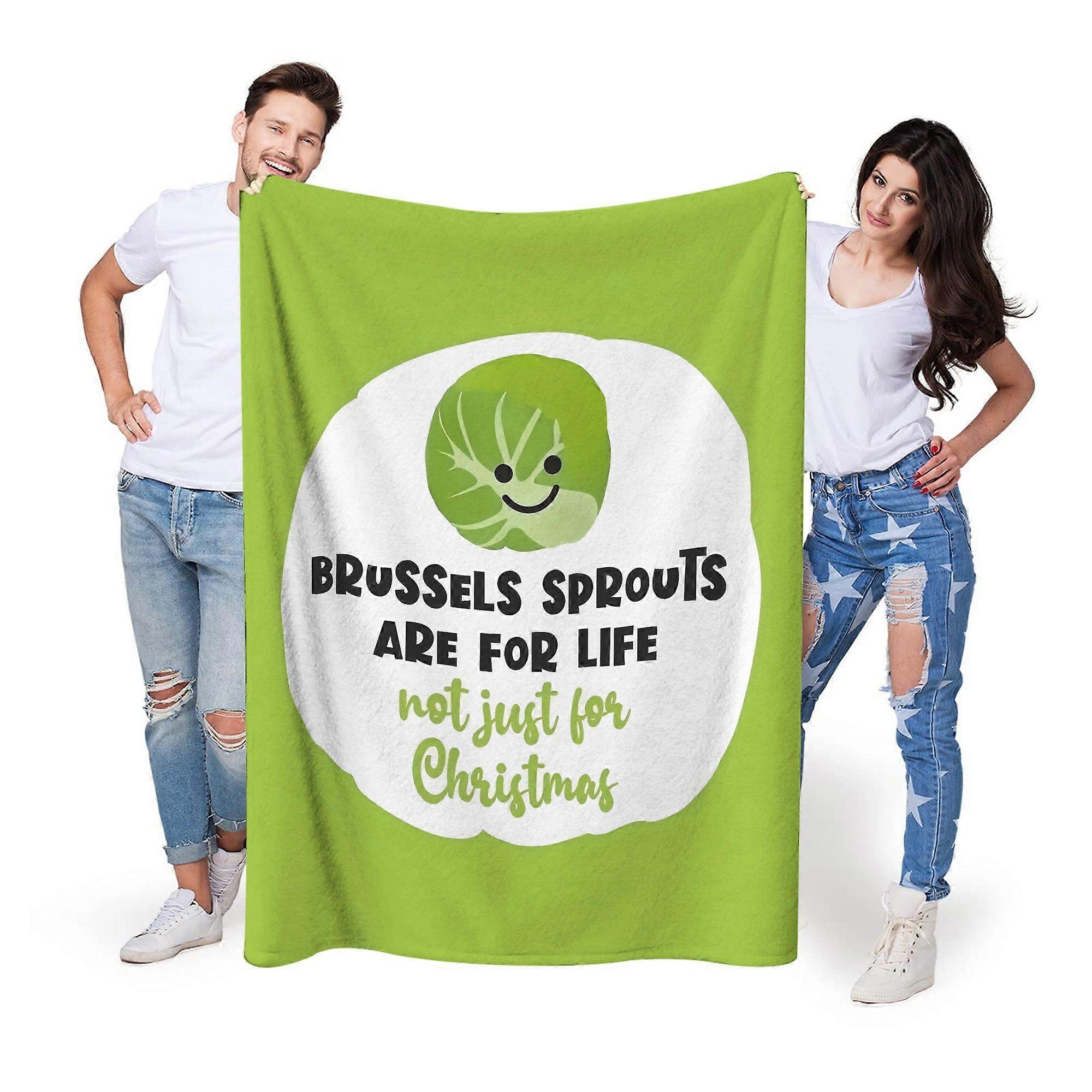 Brussels sprouts Design Plush Blanket   Soft Cozy Bedspread Suitable for Bed Sofa
