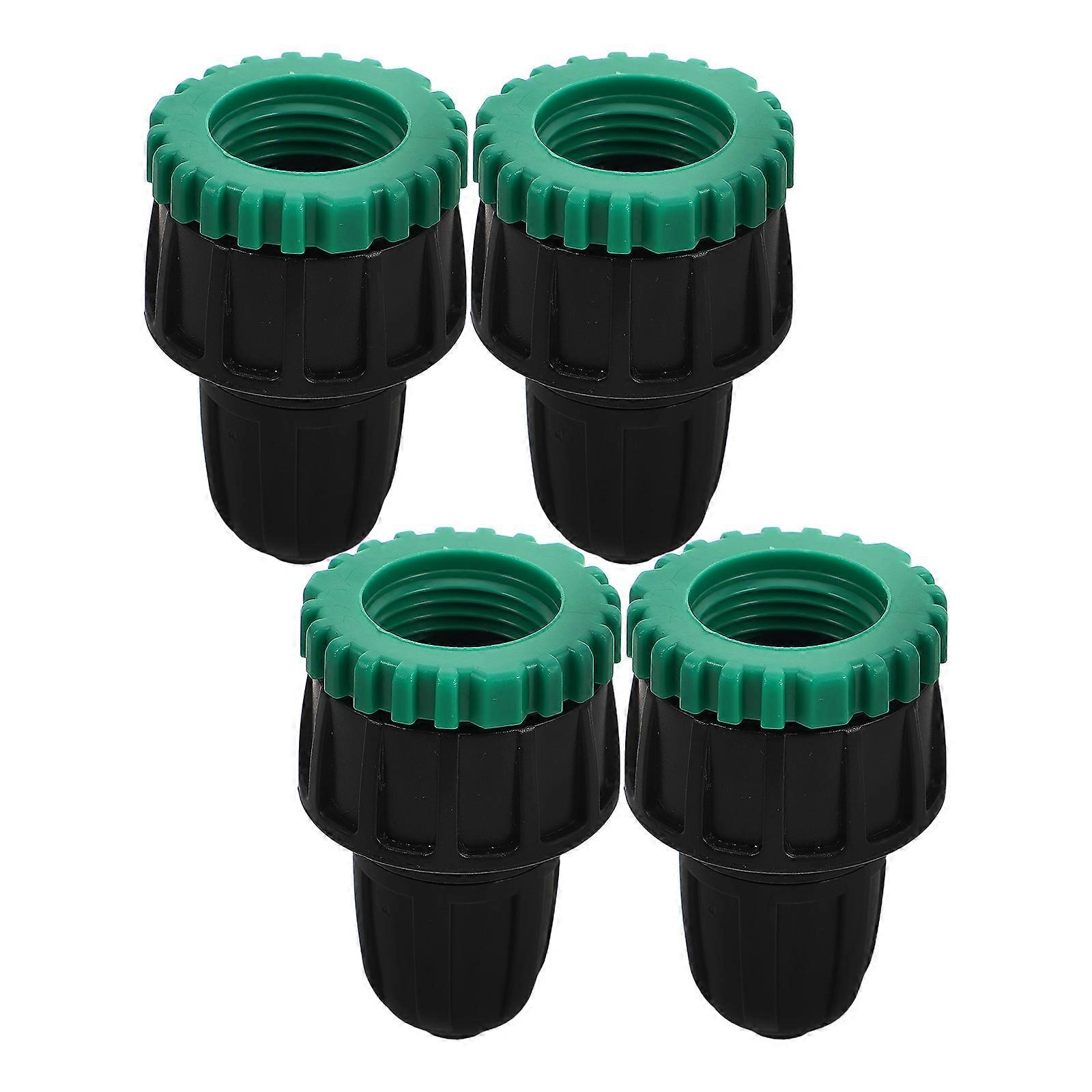 Black ABS Garden Hose Quick Connectors for Automatic Watering 4Pcs Kit