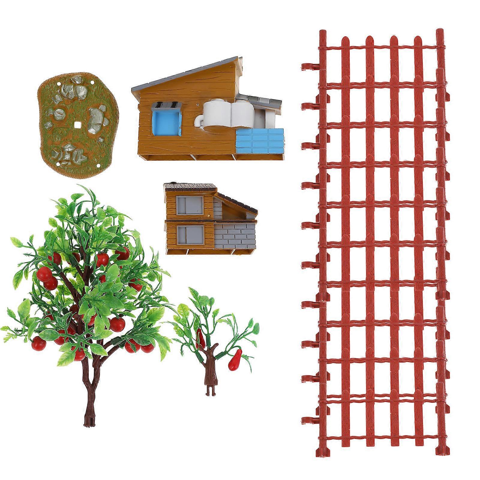 Sand Table Model Simulation Toy for Decor 13Pcs Kids House Models Kit