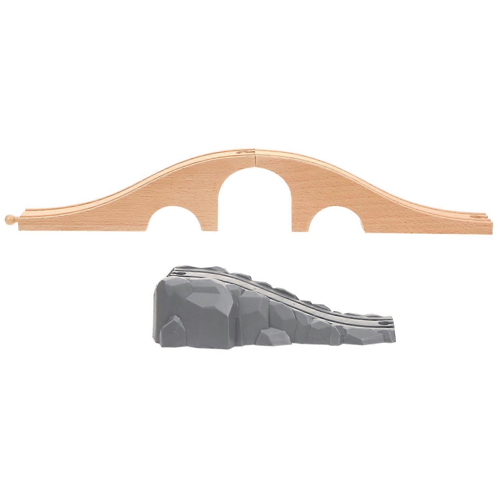 Fire Train Bridge Toy Track Accessories for Playing 2Pcs Set