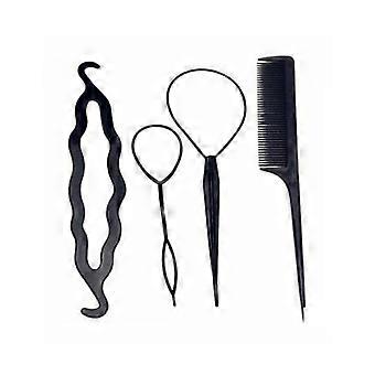 Haarknoten-Set, Haarstyling-Werkzeuge, schwarzer Haarknoten