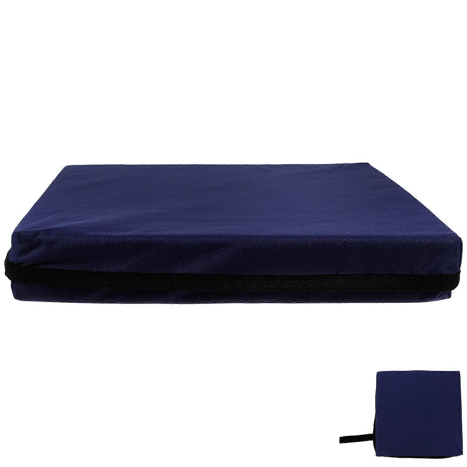 1Pcs Dark Blue Single Layer Seat Pad for Stadium Seating Polyester Material