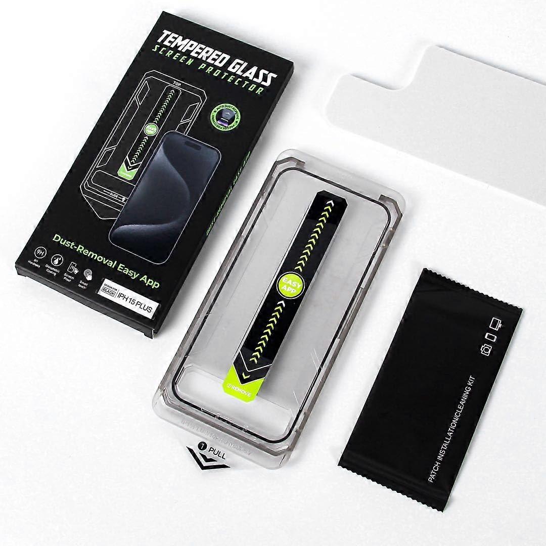 2 Pack Privacy Tempered Glass Screen Protector for iPhone 15 Plus and 16 Plus Dust Alignment