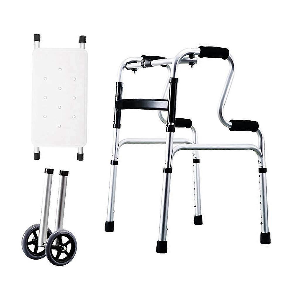 Walking Aid for Elderly and Disabled, Adjustable Mobility Walker with Ergonomic Grip and Foldable Design