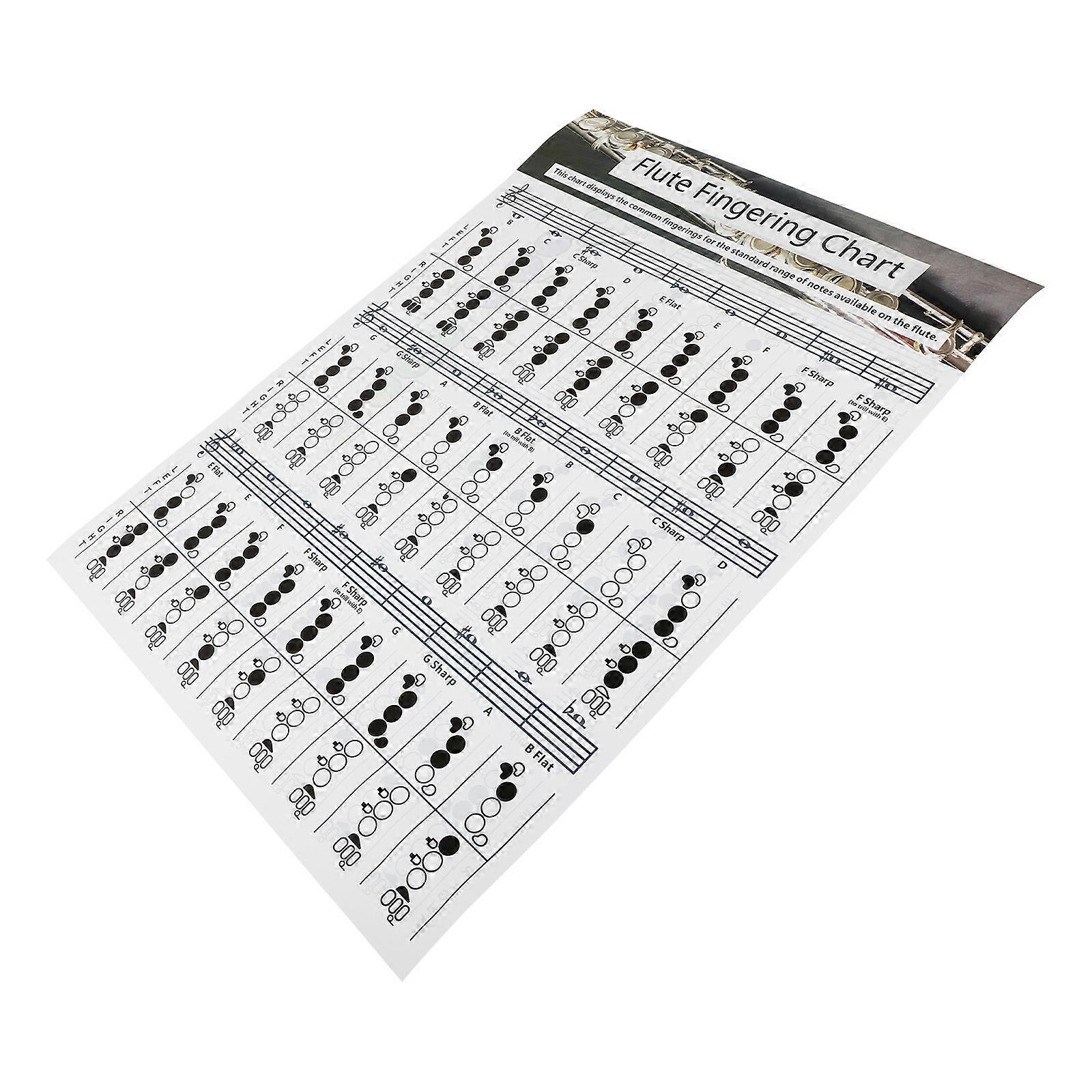 Flute Chart Practical Flute Finger Guide Chart for Music Lovers