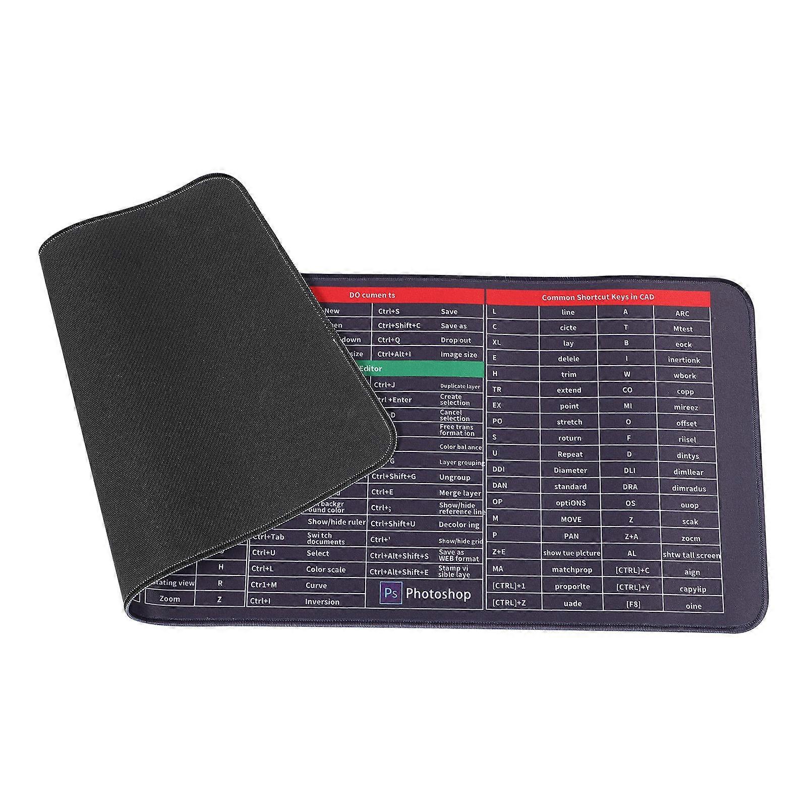 Mouse Pad Computer Shortcut Pattern Gaming Mouse Pad Rubber Mouse Mat Supply