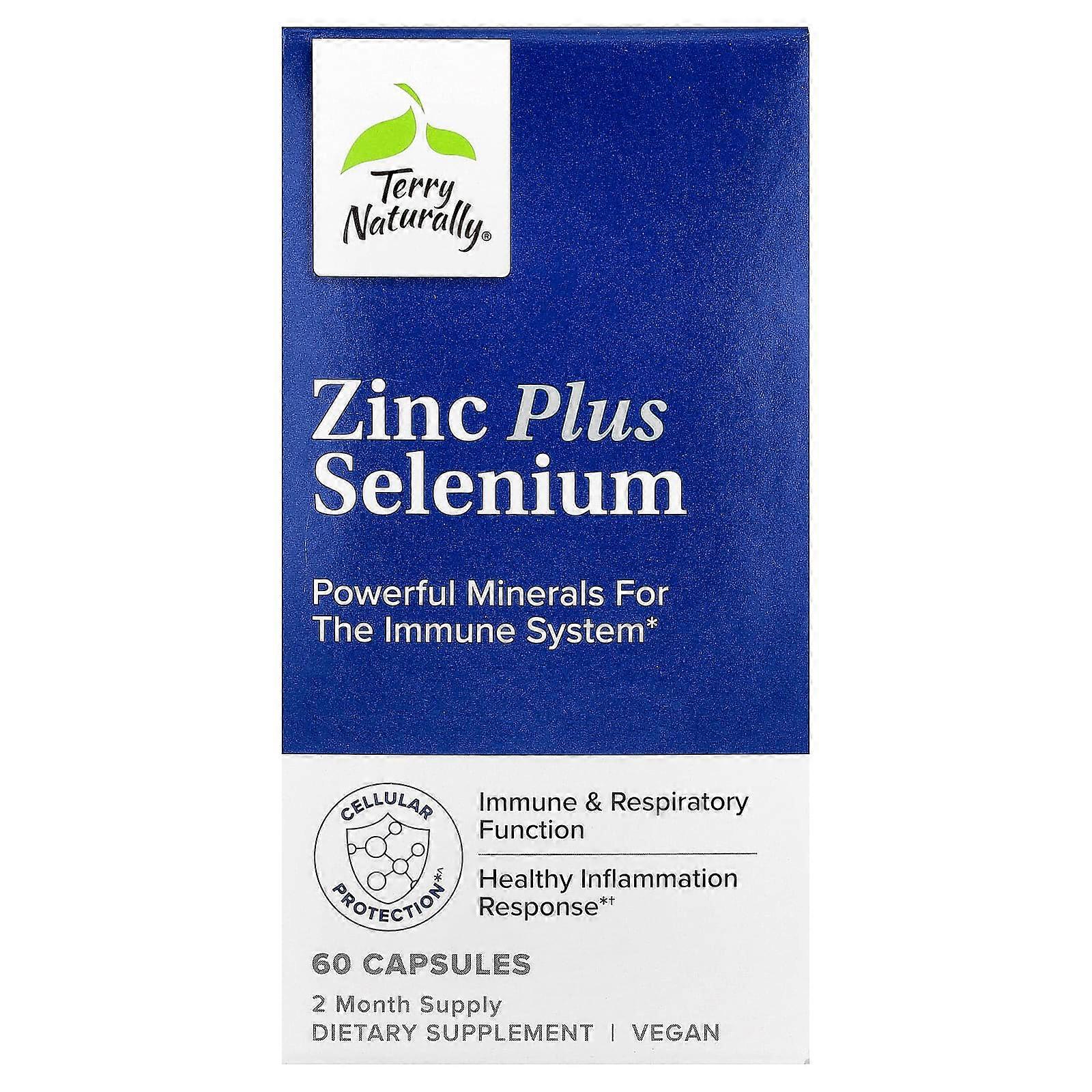 Terry Naturally, Zinc Plus Selenium, 60 Vegan Capsules