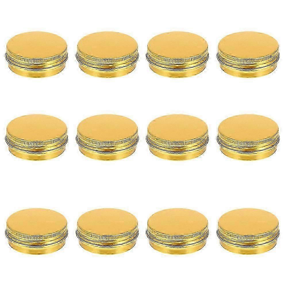 12pcs Aluminium Screw-thread Cosmetics Boxes 30ML Cream Paste Storage Boxes