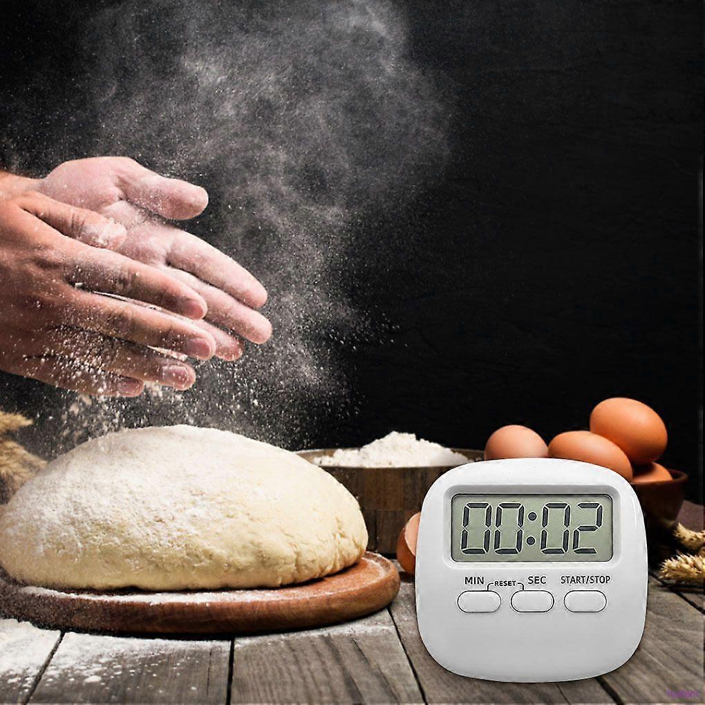 Kitchen timer countdown cooking reminder plastic digital LCD baking alarm clock with stand