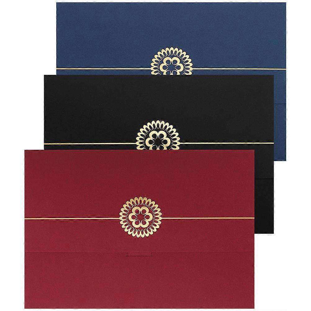 Certificate Holder Paper Document Covers for Storage Use 3Pcs Set