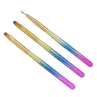 Pędzel do zdobienia paznokci do malowania żelem akrylowym, zestaw długopisów Crystal Liner Nail Art z nylonowym pędzelkiem do malowania z miękką główką, zestaw narzędzi do manicure do precyzyjnego malowania żelem