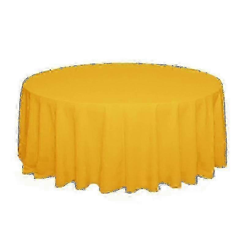Solid color tablecloth for wedding round polyester durable table cover