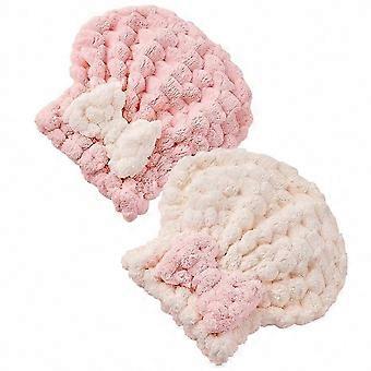 Microvezel handdoek voor nat haar, sneldrogende turban met schattig design, ideaal voor thuis en op reis.