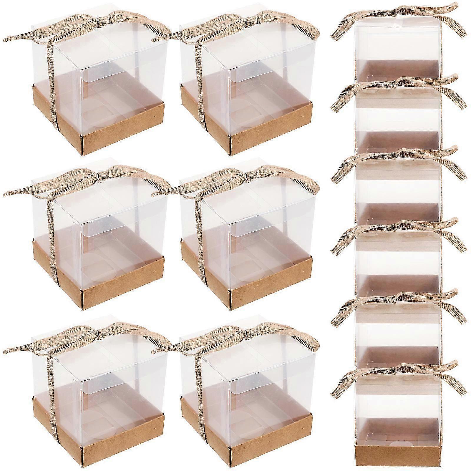 Transparent Candy Box Small Candy Boxes for Storage 12Pcs with Base