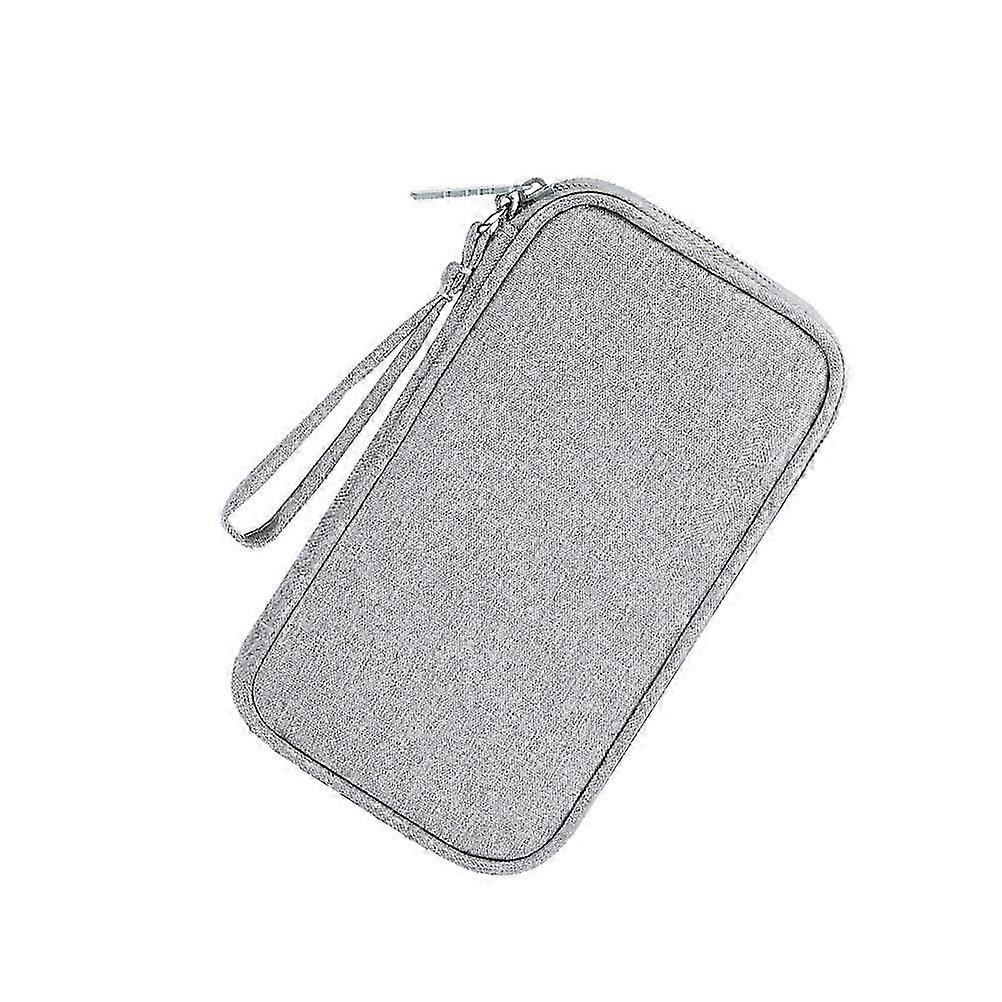 Travel Digital Carrying Pouch for Cable Storage Single Layer Grey