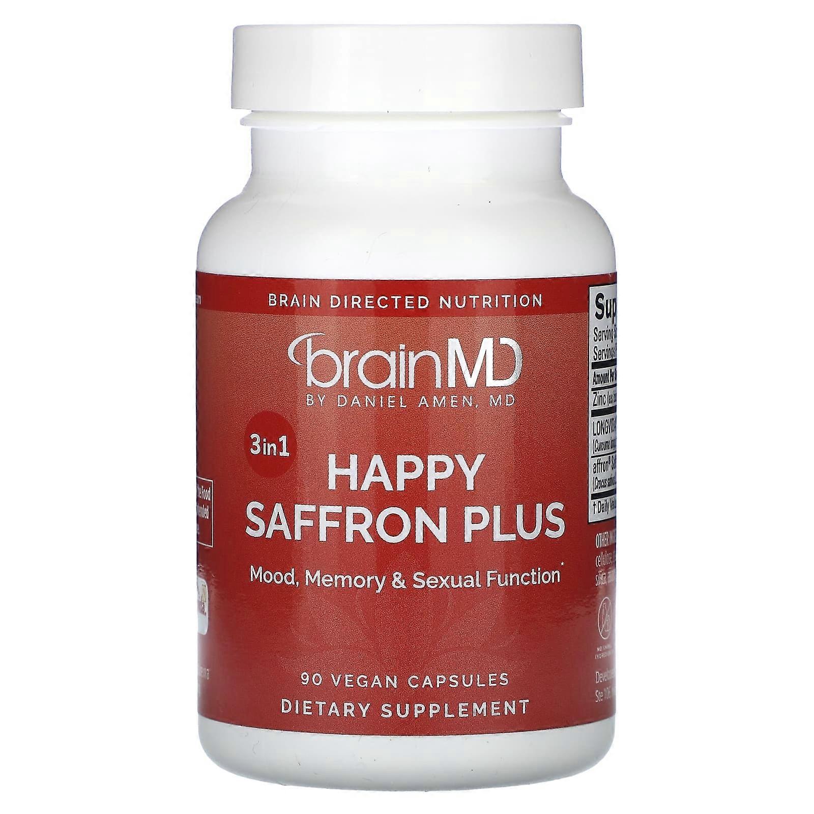 BrainMD, Happy Saffron Plus, 90 Vegan Capsules