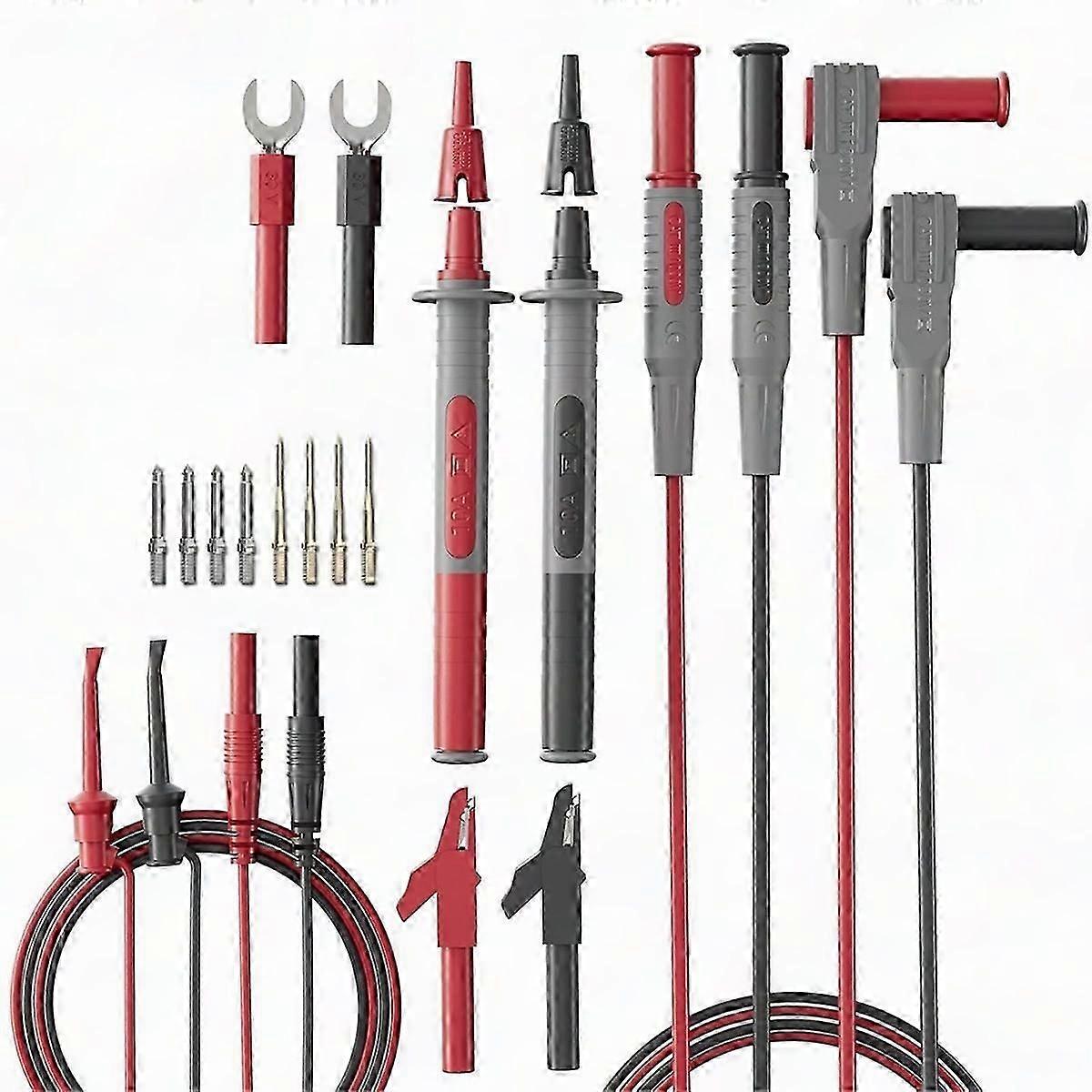 22 Piece Silicone Multimeter Test Lead & Back Probe Kit