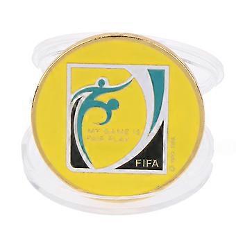 Zinc Alloy Football Referee Flip Coin Portable Football Sports Pick Edge Referee Side Toss Coin Soccer Game Supplies  gold