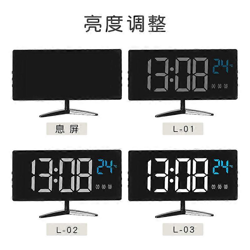 New version of multi-functional electronic clock with temperature function, LED clock, student dormitory alarm clock, acrylic surface electronic clock