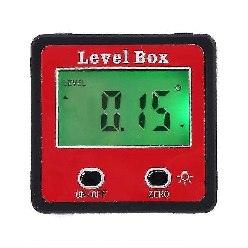 Horizontal Angle Meter Digital Protractor Inclinometer Electronic Level Box Magnetic Base Measuring Tools Red