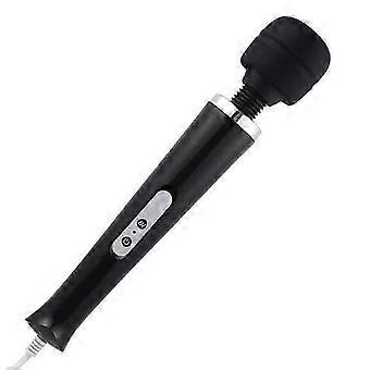 Powerful Handheld Electric Back Massager with 10 Pulse Settings, Strong Vibrations Massage for Sports Recovery, Muscle Aches, Body Pain (Black)