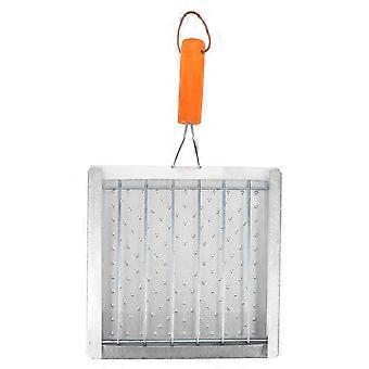 Portable Camping Grilling Rack For Outdoor Cooking Foldable Barbecue Tray With Handle Heavy Duty Fish Grilling Rack For Campfire Cooking And Baking