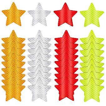 40Pcs Reflective Stickers for Clothing Kids Star Shape Reflector Stickers for Kids Safety Reflective Stickers Waterproof Safety Helmet Stickers for Ve