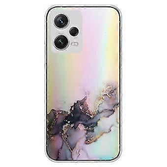 compatibile Xiaomi Redmi Note 12 Pro 5G Colorato Laser Custodia Morbida In TPU Custodia Per Telefono In Marmo Goffrato Copertura A Prova Di Goccia
