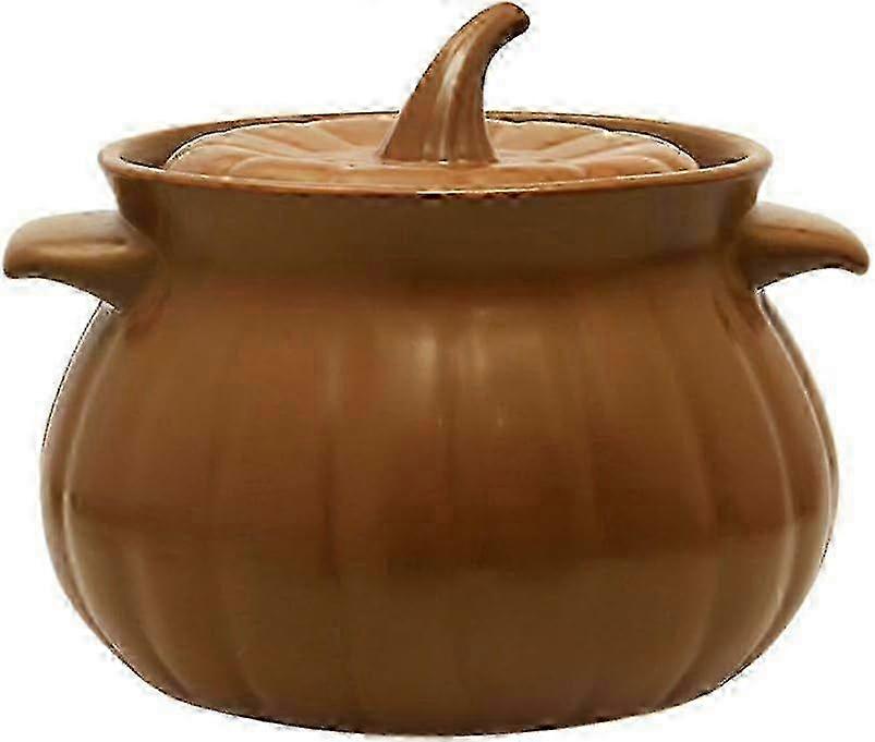 Pumpkin Shaped Ceramic Soup Pot 2025