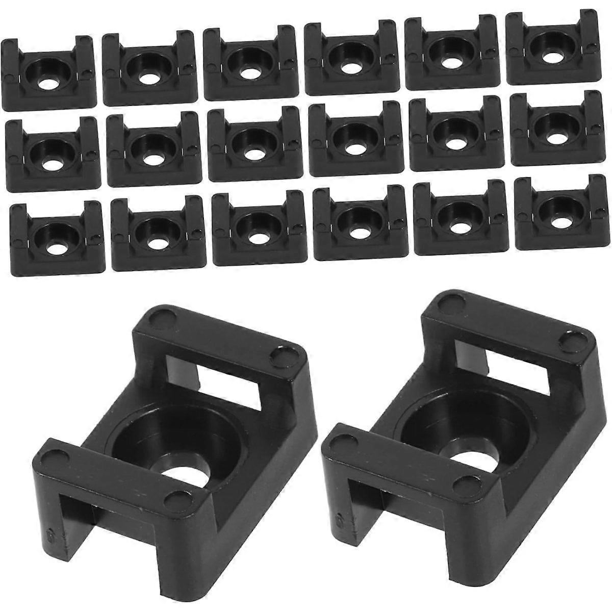 100pcs Saddle Type Zip Tie Mounts Wire Cable Clips for Efficient Easy Installation