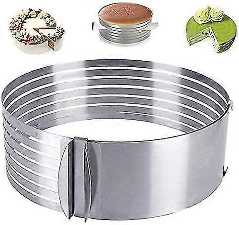 Stainless Steel Multi-layer Cake Slicer With Adjustable Mousse Ring(24-30cm)