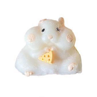 Formaggio Criceto Pizzico Giocattolo Rimbalzo Lento TPR Sollievo Dallo Stress Animale Schiaccia Sensoriale Agitarsi Spremere Giocattolo Bambini Adulti Regalo Di Compleanno
