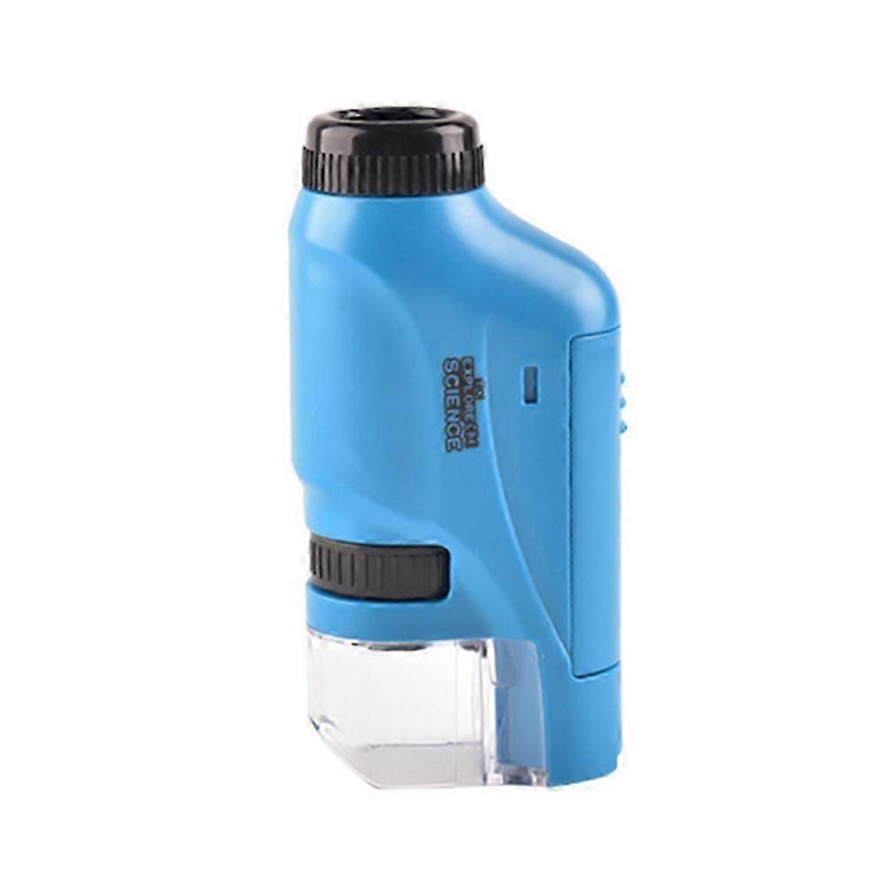 60-120X Microscope Handheld Mini Optical Microscope LED Light Kids Educational Learning Toy