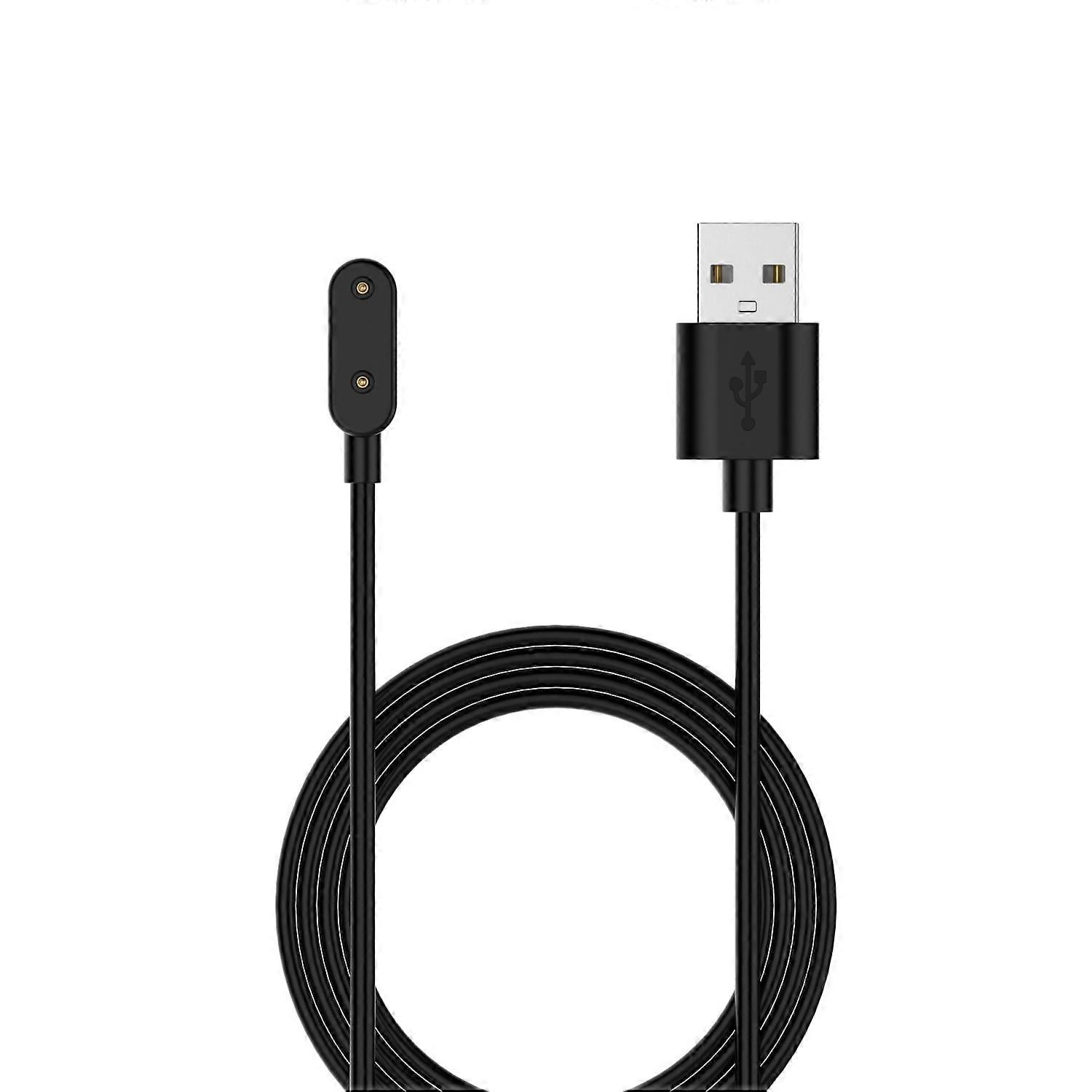 For Samsung Galaxy Fit 3 USB Port 1 Meter Magnetic Watch Charging Cable Black