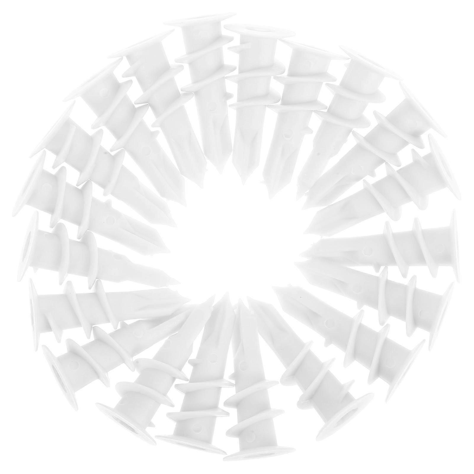 Plastic Expansion Tubes | 20Pcs White Fixing Tubes for Plasterboard