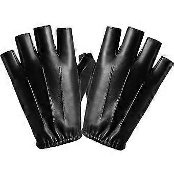 Black Portable Fitness Gloves for Outdoor Activities 2Pairs