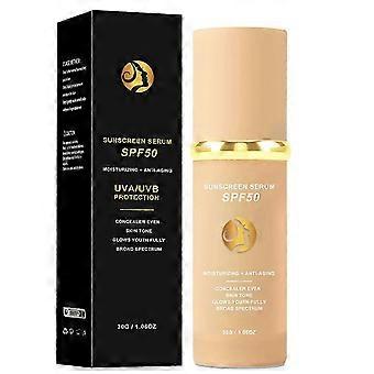 Fondotinta 4 in 1 con SPF 50 +, delicato sulla pelle-leggero, di lunga durata, fondotinta che cambia colore, spettro medio