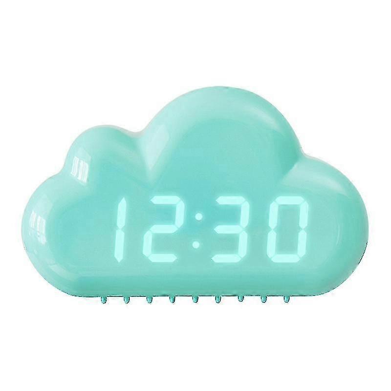 Voice-Controlled LED Bedside Clock with Adorable Cloud Design 1966 Model