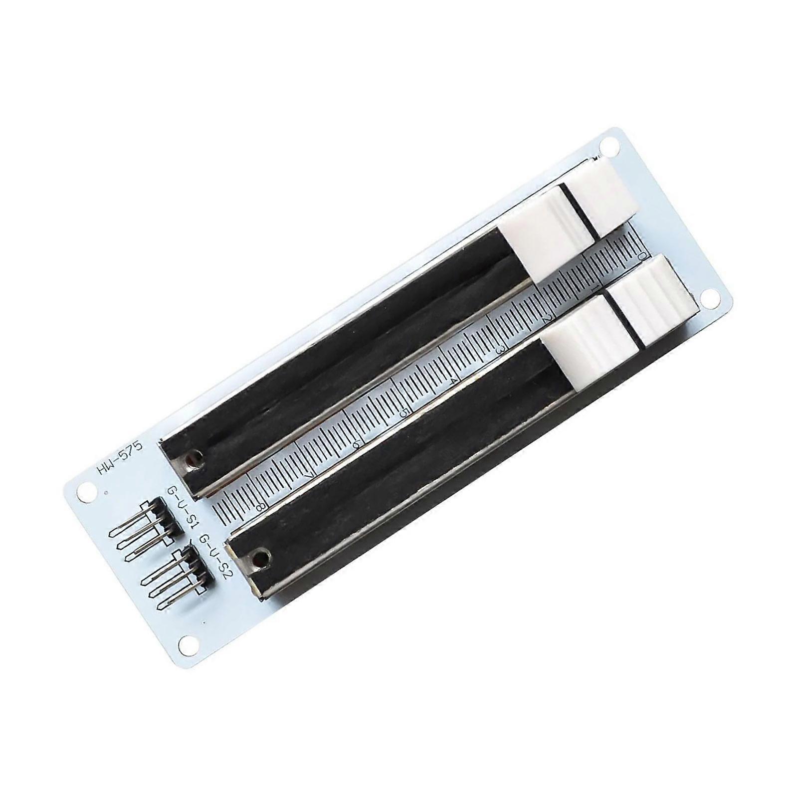 Black Double Channel Sliding Potentiometer Module With Standard Interfaces For Electronics Easy Connection Multicolor