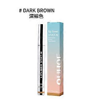 OUHOE peel off lipliner (dark brown) plump lip lines show lip color without taking off makeup peel off lipliner