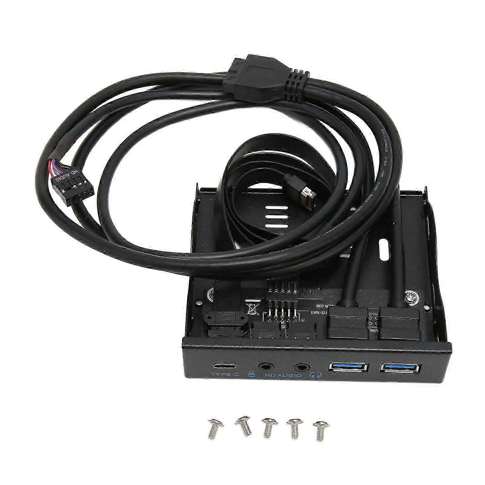 Front Panel USB 3.2 Hub 10Gbps Plug and Play Iron Shell Floppy Disk Reader compatible with Win compatible with Linux