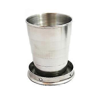 Portable 75ml Stainless Steel Teacup Outdoor Travel Folding Collapsible Cup