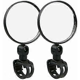 Motorcycle Bike Convex Wide Angle Rearview Mirrors 360 Adjustable Silicone Quick Release