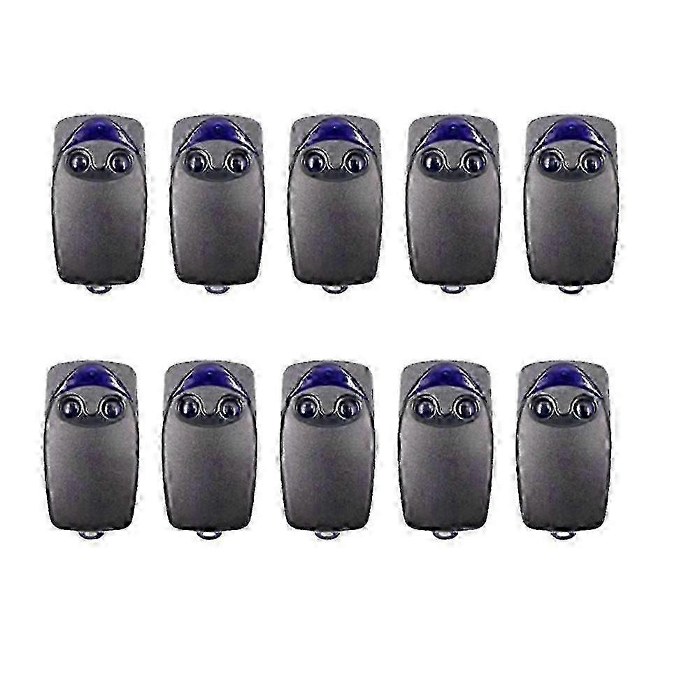 10-Pack 433MHz Garage Door Remote Control, 2-Button, Rolling Code, ABS, Compatible with FLO2RS
