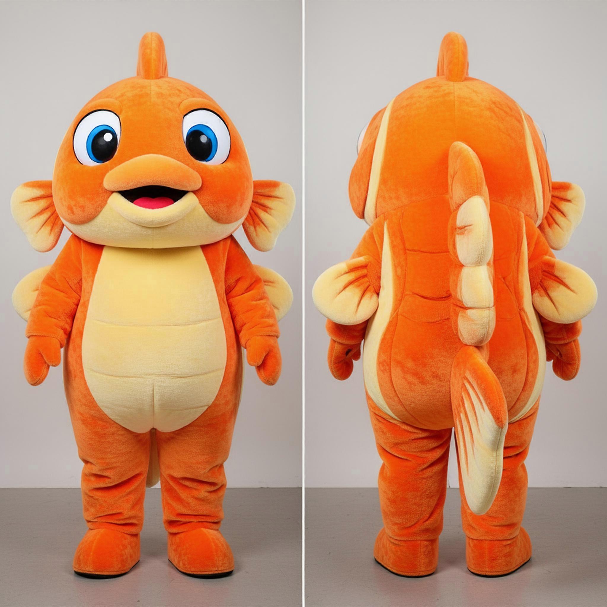 MASTICOT Rust Orange Cheerful Fish Tacos Mascot