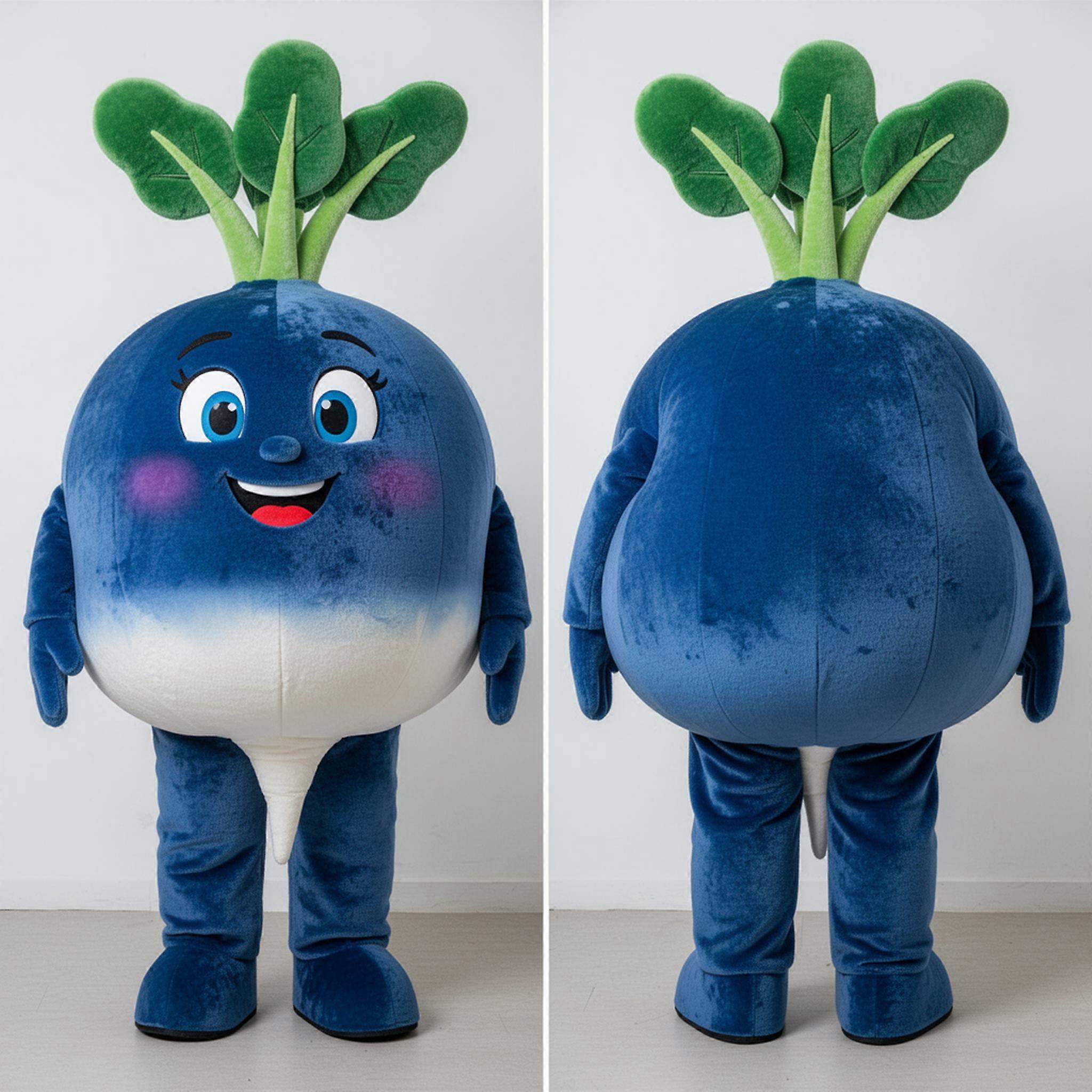 MASTICOT Vibrant Round Radish Mascot