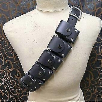 Medieval Steampunk Bandolier Nerf Battle Ammo Bag Across Chest Cartridge Belt Ninja Accessory Larp Pouch Saddle compatible with Dart Combat